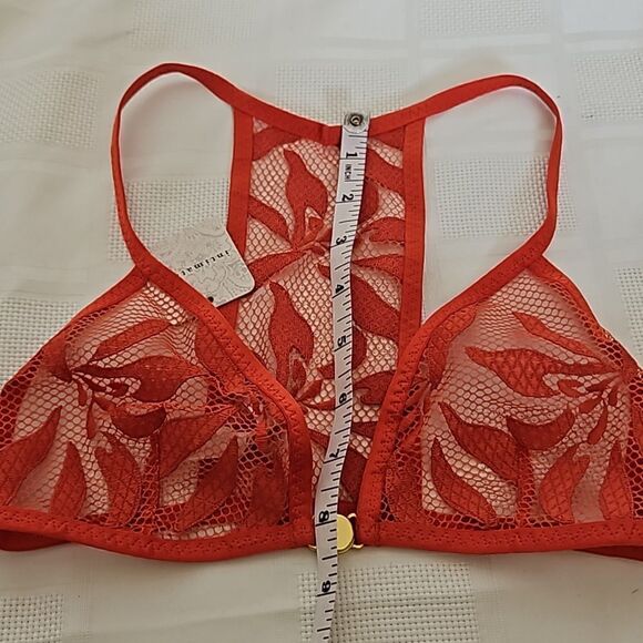 HOST PICK Free People Lace Bralette Racer Back Bra Henna Red XS - Picture 7 of 16